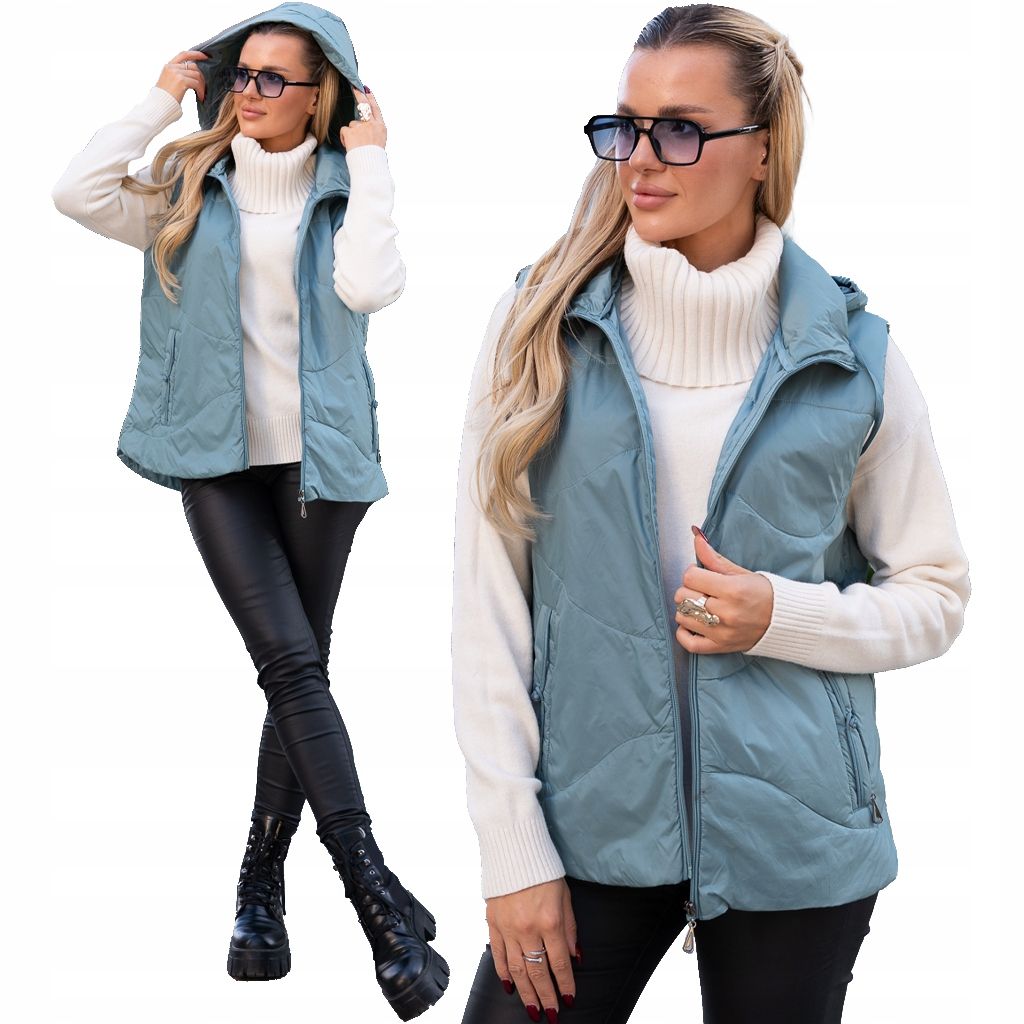  Daria free short quilted vest vest attraction waves black