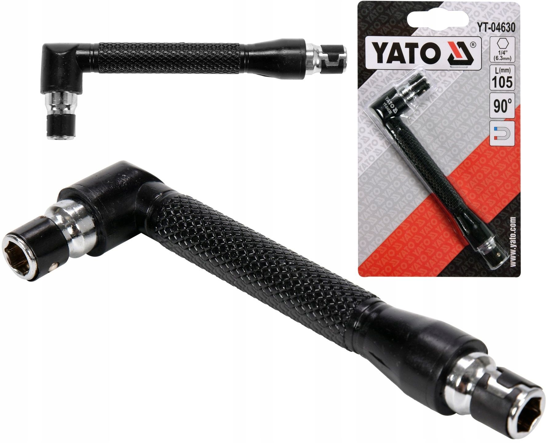  Yato screwdriver holder angular for nozzles corner bracket 2socket 1/4 yt04630