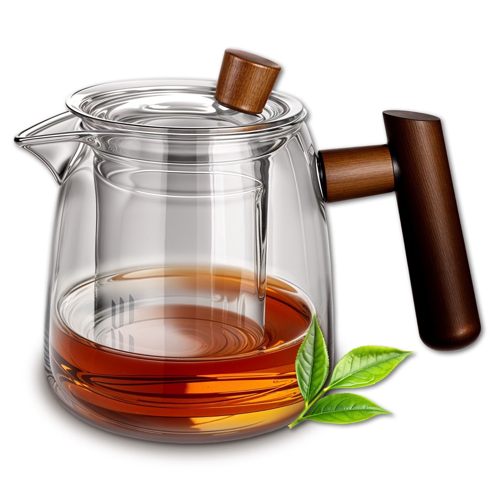  Čajník sklo infuzória so sitom 1500ml rýchlovarná kanvica tepelne odolný