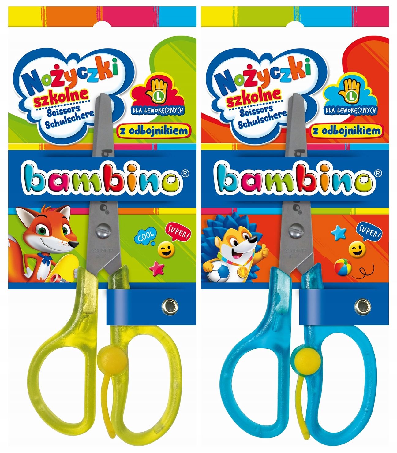  2x nožnice pre ľavákov bambino 13 centimeter