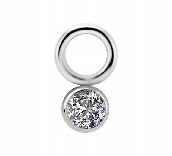  Titán charms - premium zircon striebro piercing