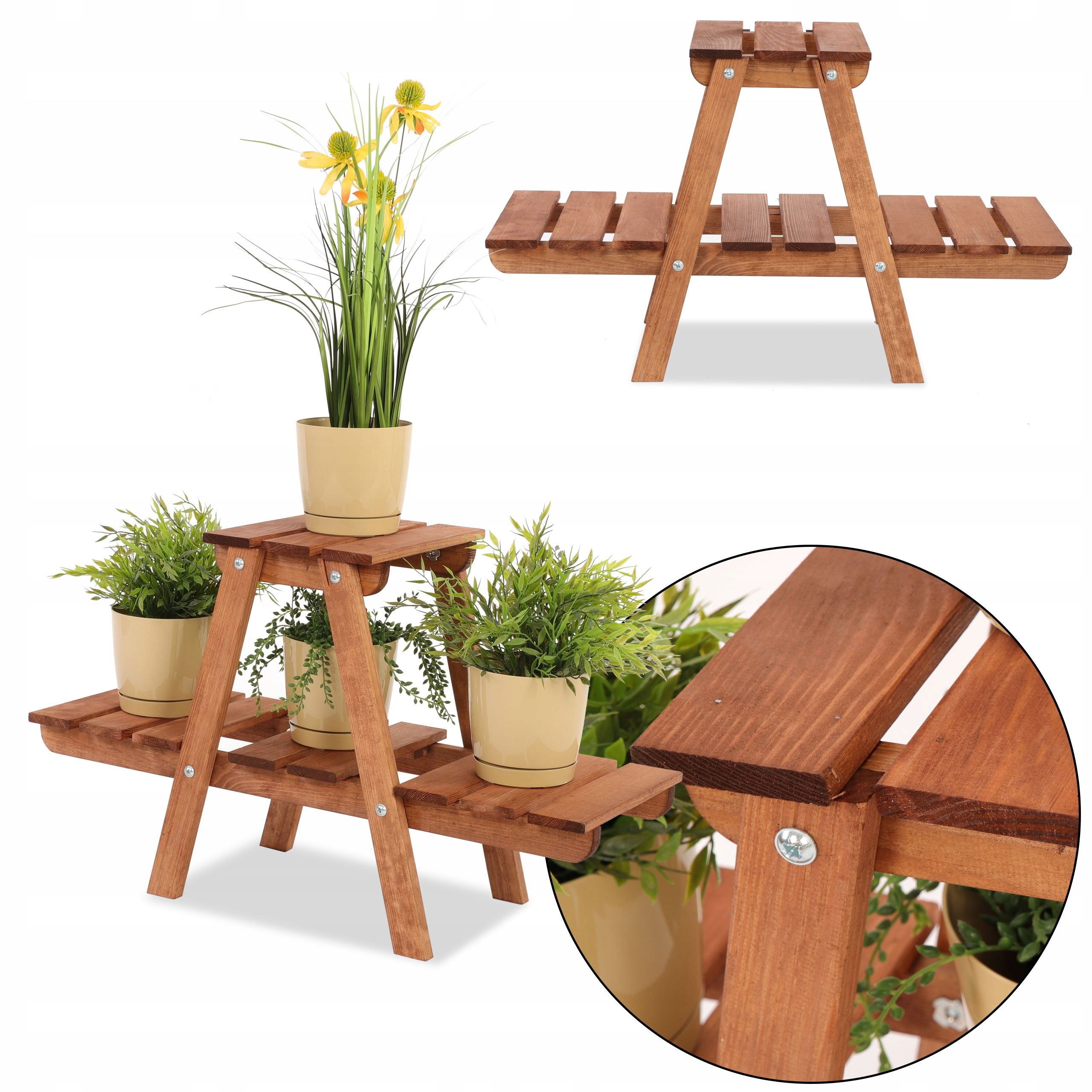  Wooden flower stand flower stand shelf for pots big durable eco