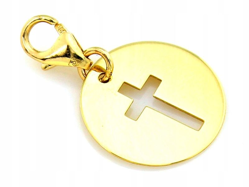  Earring cross 585 with image christ 1.23g religious items for a gift