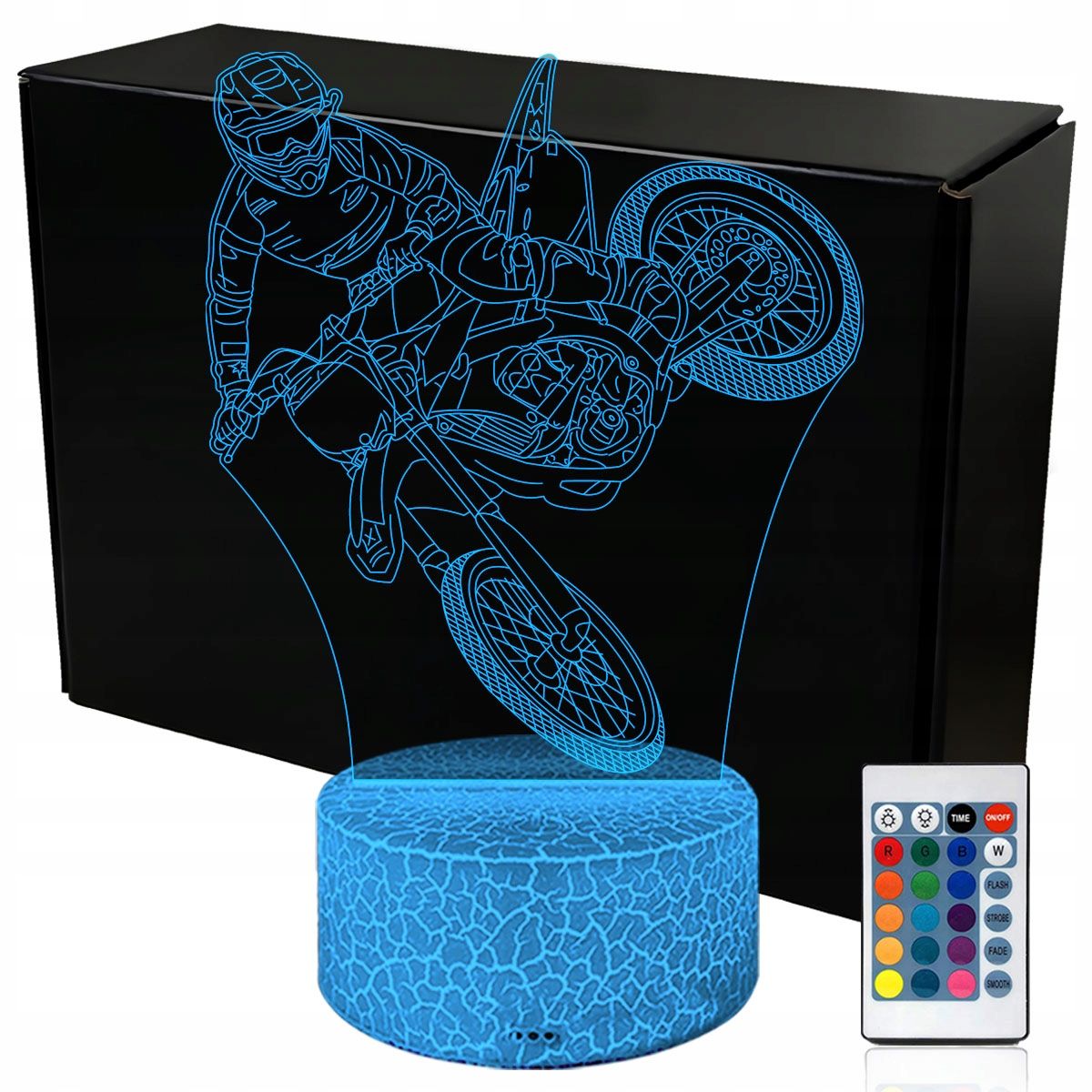  Noční světlo elektrický skútr 3d lampy led
