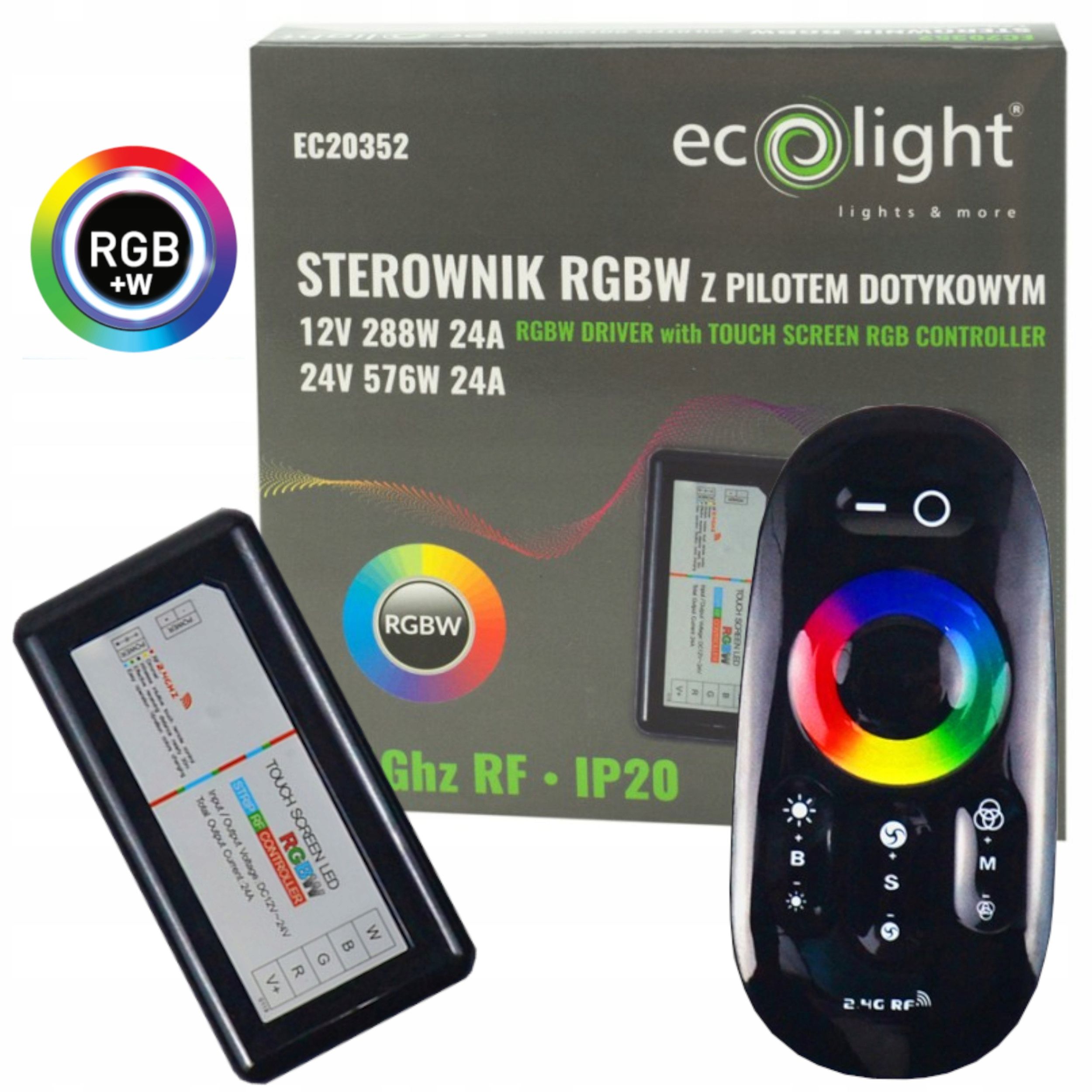  Komplektas valdiklio led rgb su nuotolinio valdymo pultu radijo fut025