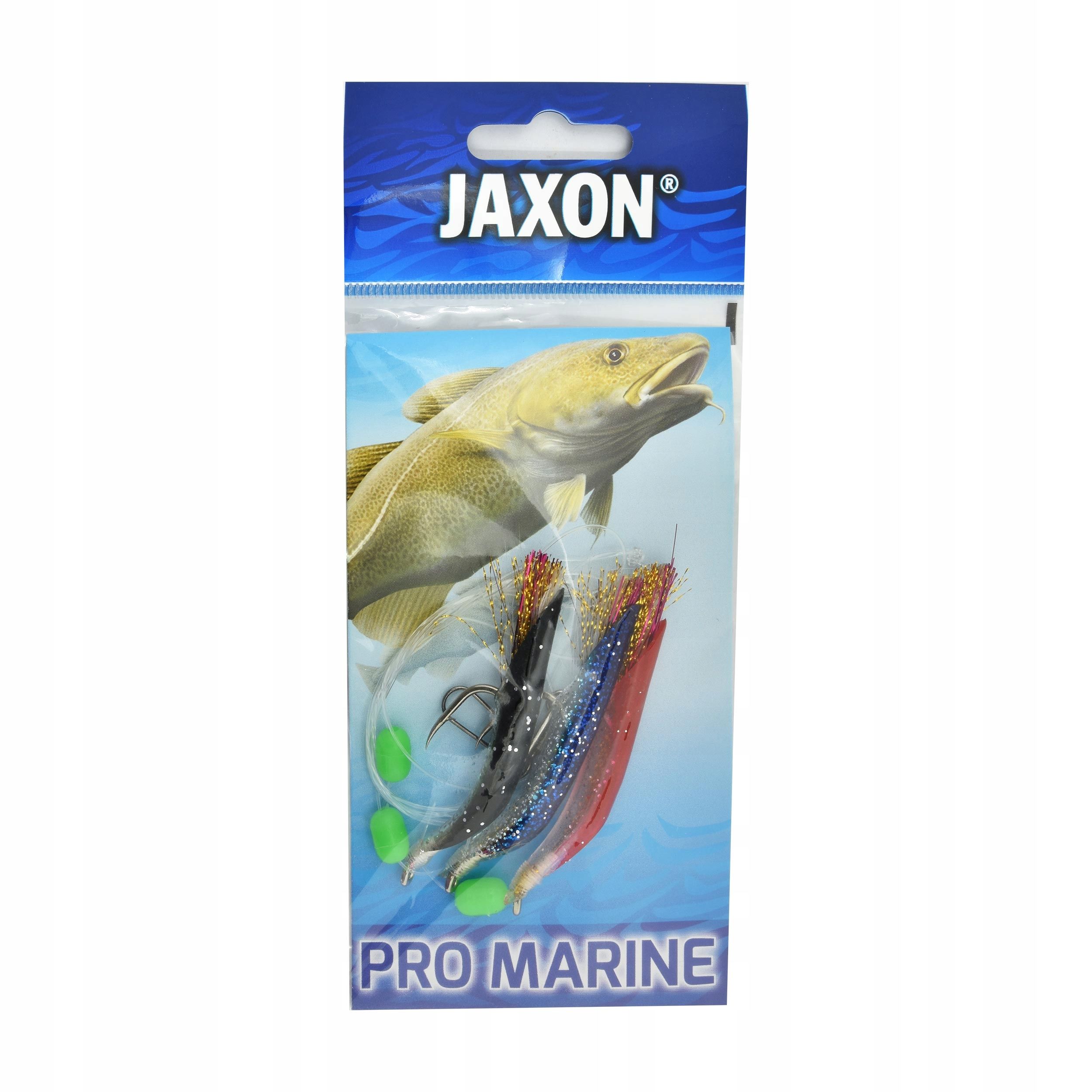  Jūrinis rinkinys menkės sistemėlė jaxon white / red 5,5cm 140cm žvejybos