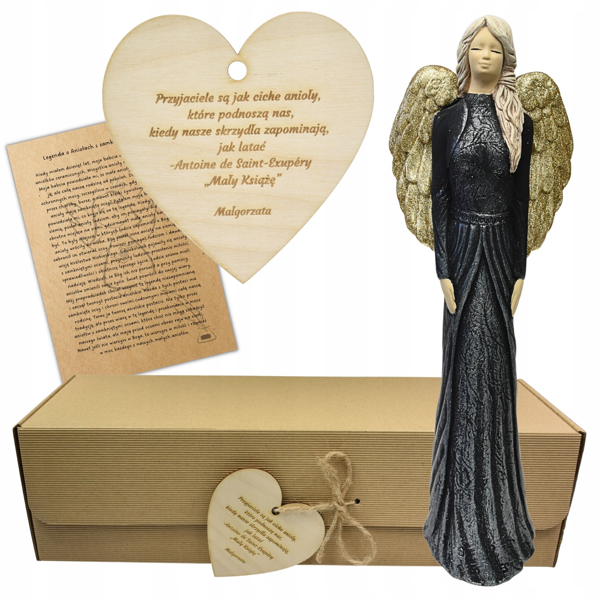  Angel figurine large adornment gift colour engraving
