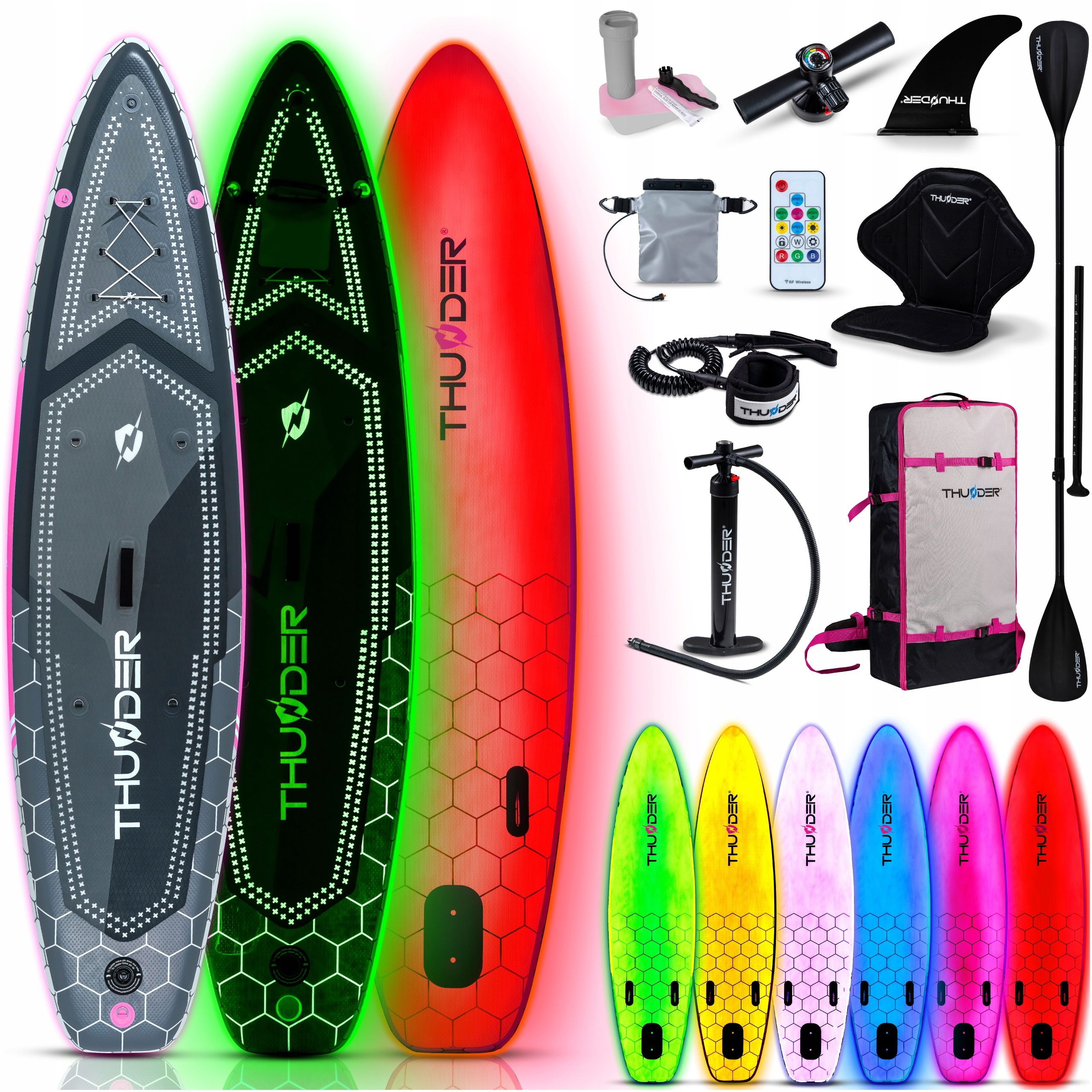  Sup lenta pripučiama plaukimui paddle board 365 cm sėdynė gopro thunder