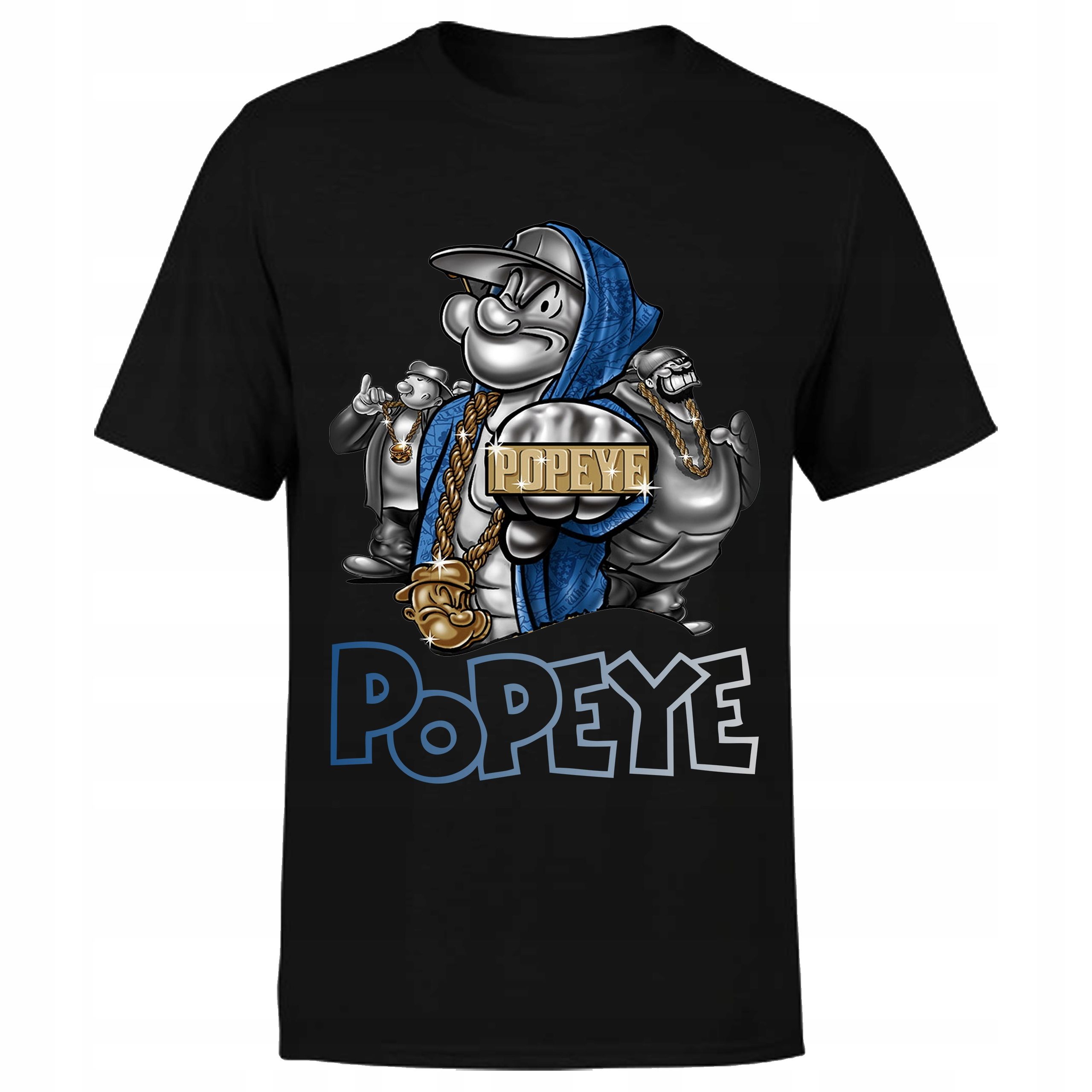  Meeste t-särgid trükiga madrus popeye papaj spinat 4xl