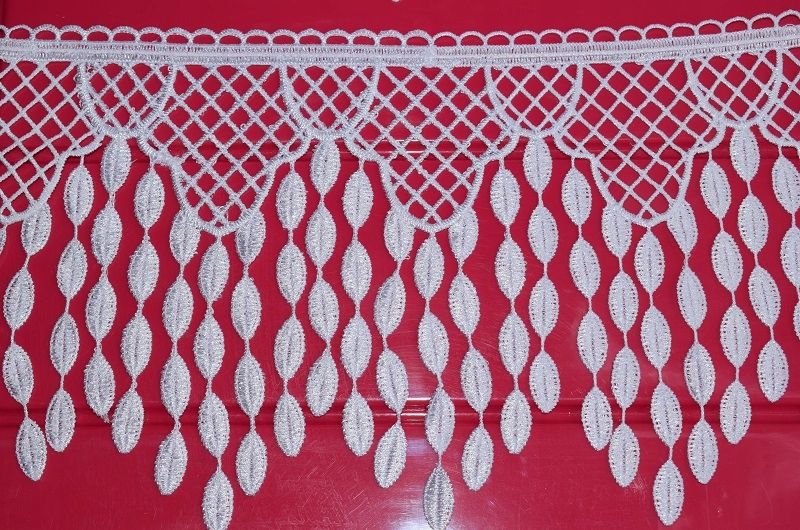  Gipiūras nėriniai baltas 30 cm raštas 6088