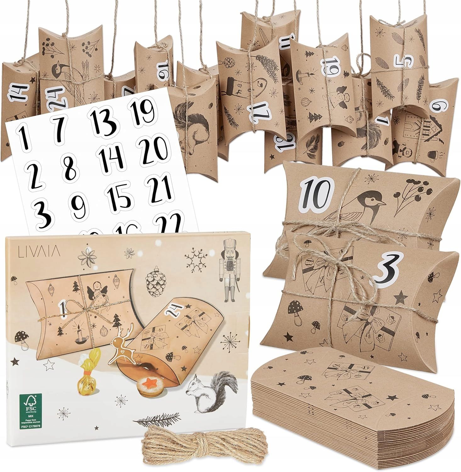  Advent calendar diy christmas eco ecological do it yourself set xxl