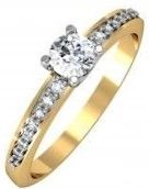  Lieliski gredzens ar izcili 0,44 ct -50% id