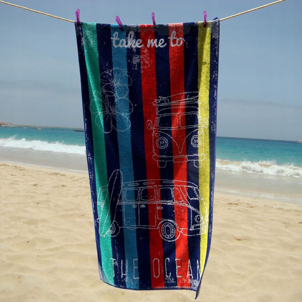  Meessoost suur rannarätik 100x180 blue väljund portugali keel 100% puuvill