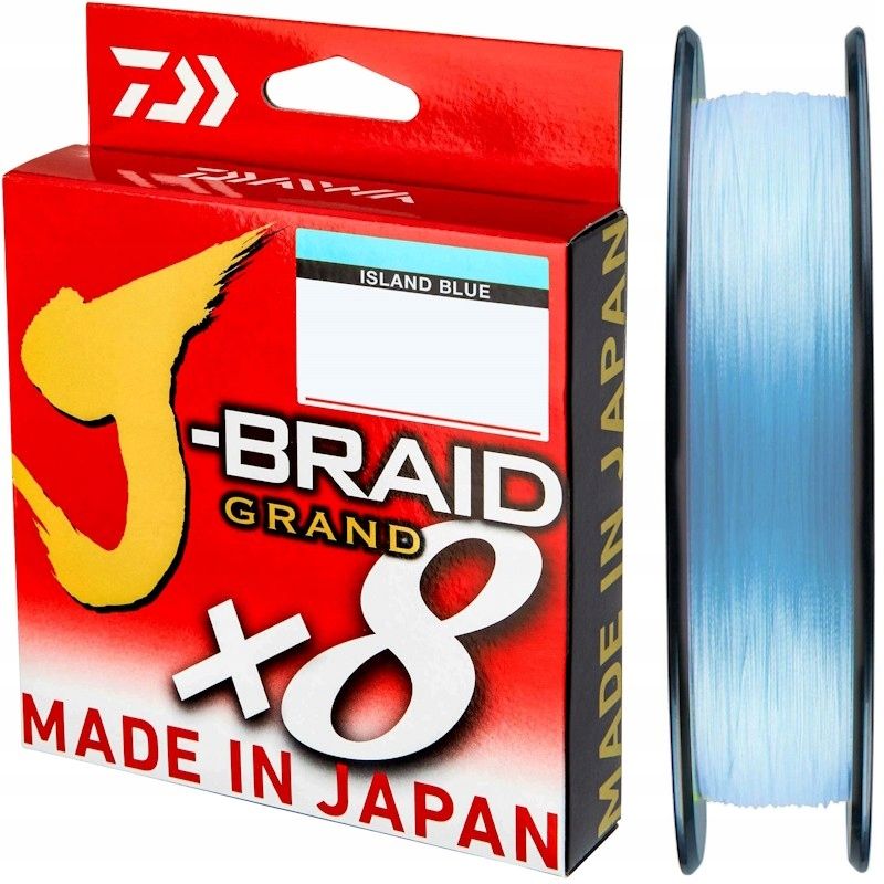  Pītā aukla daiwa j-braid grand x8 0.18mm 12.5kg 135m island blue vērpšanas