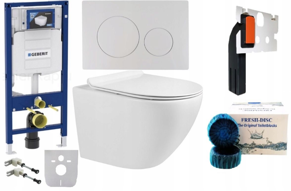  Wc rāmja komplekts geberit + atslēga + tualetes pods melns matēts + dēlis w/o+fresh