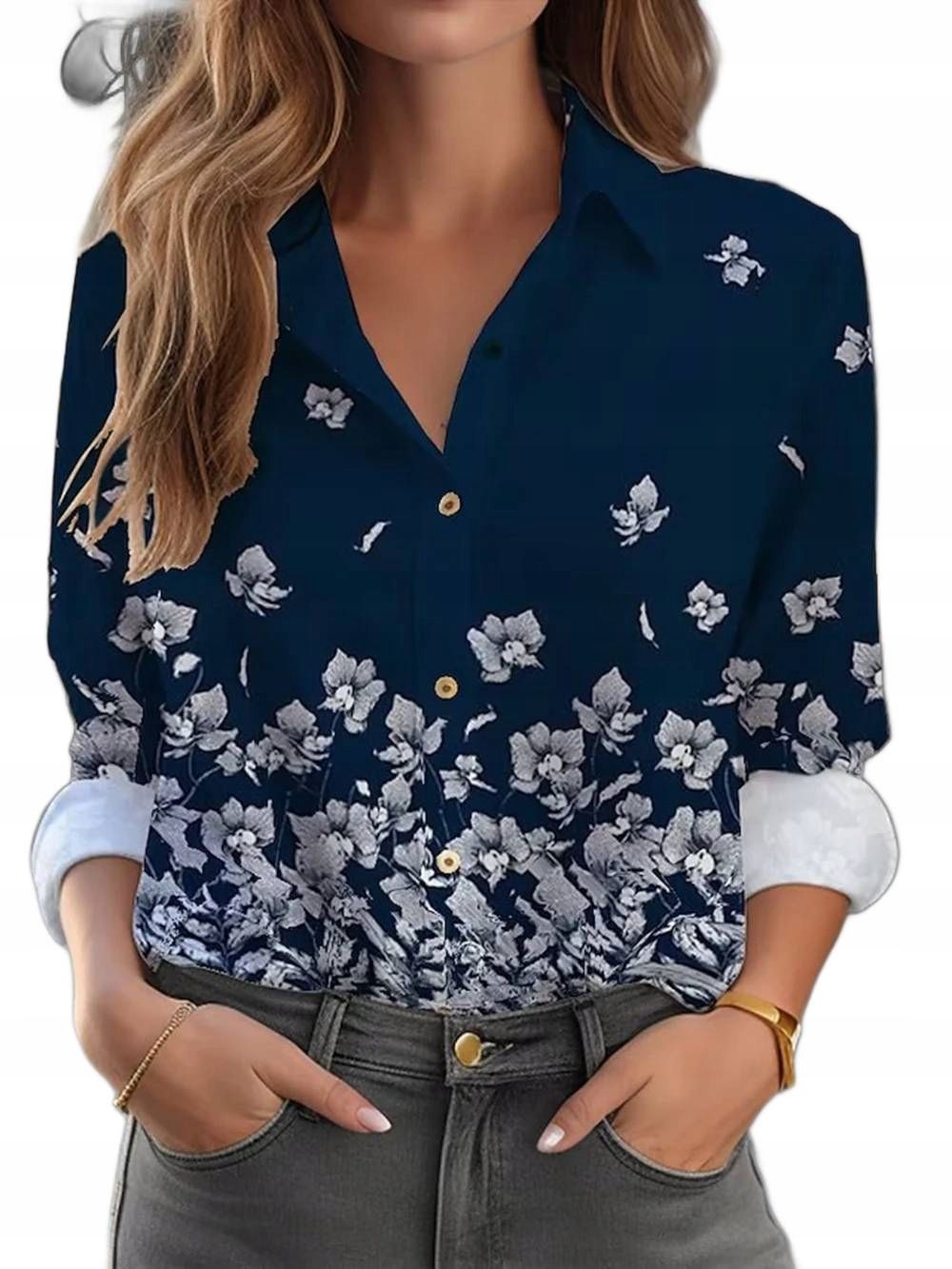  Elegantes hemd feminin gelegentlich täglich frühling ausdruck blumen