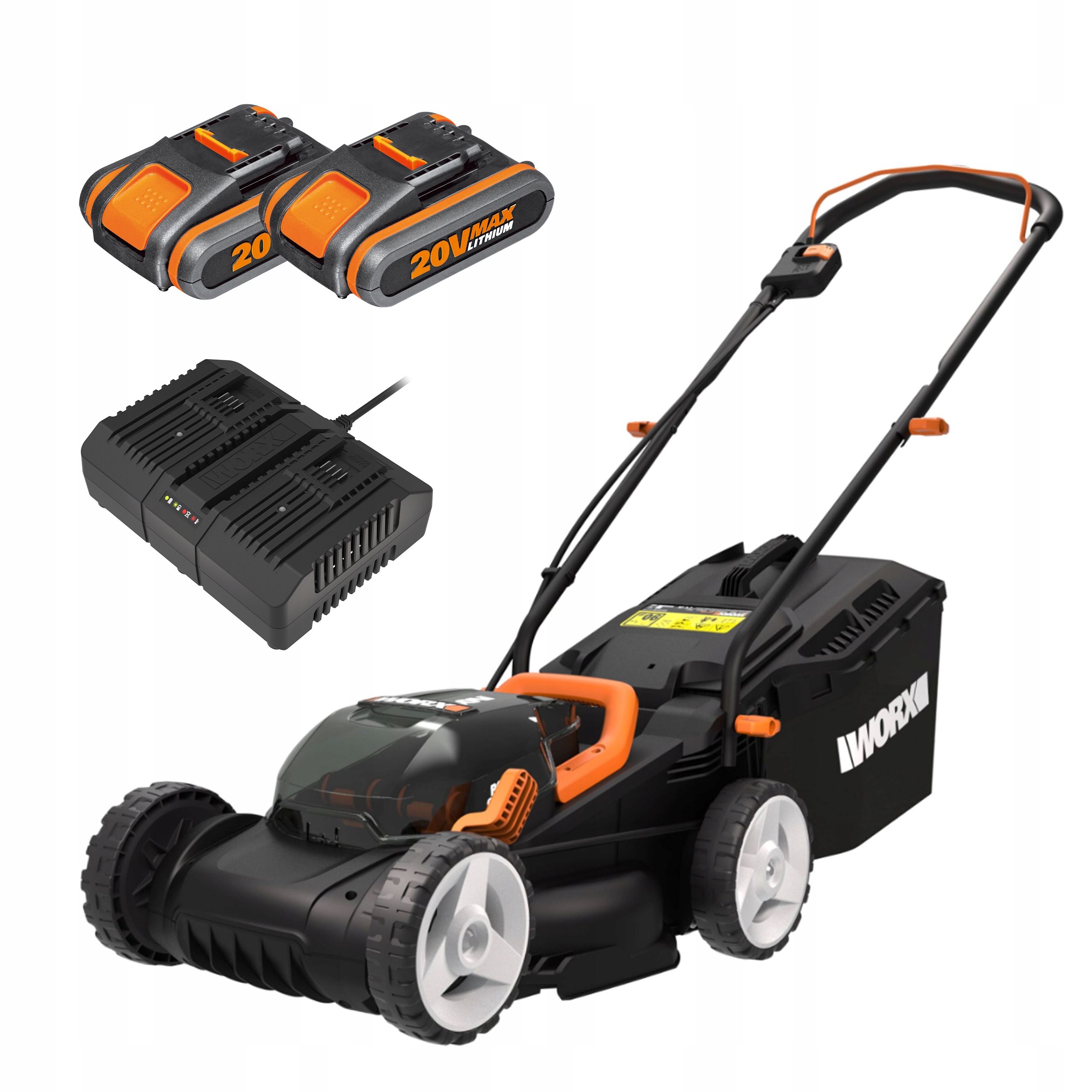  Cordless lawn mower brushless worx wg760e 51cm + 2x battery 5,0ah