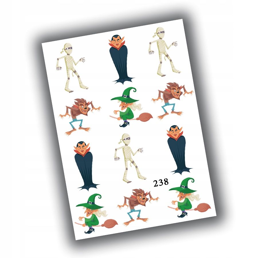  Aufkleber halloween für kinder 7,5x10,5 n203
