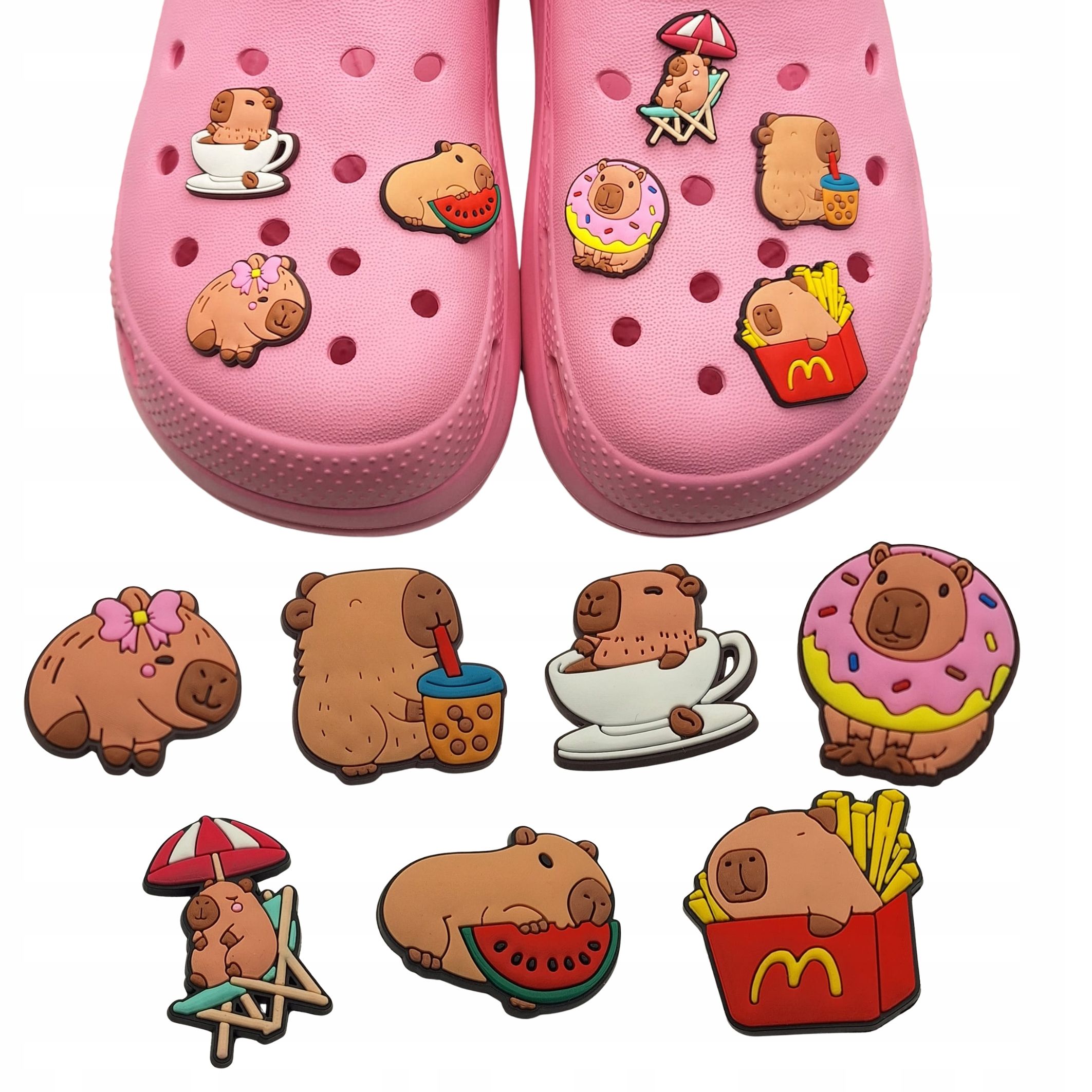  Nozīmītes kapibara capybara kopa 7 tapas apaviem veids crocs crocsow
