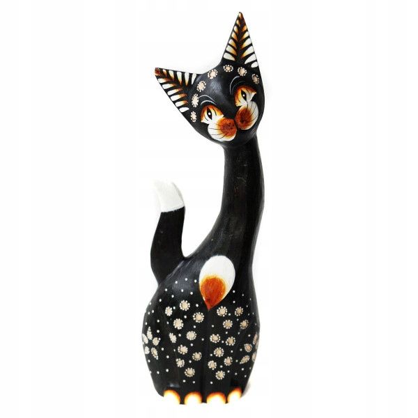  Katze kätzchen holzfigur wunderschön einzigartig dekoration oder geschenk 30cm