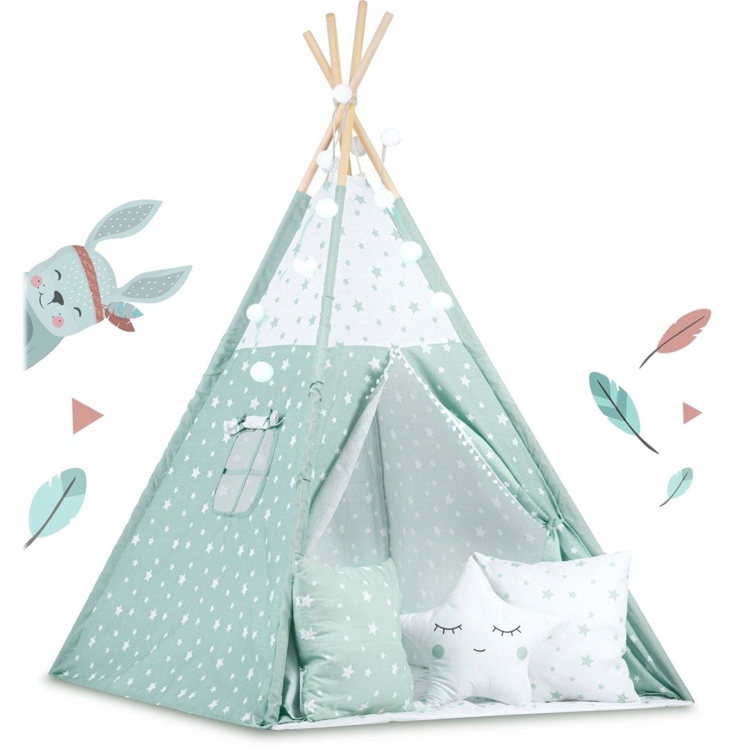  Indian tent for children for home room + pillow + stabilizer