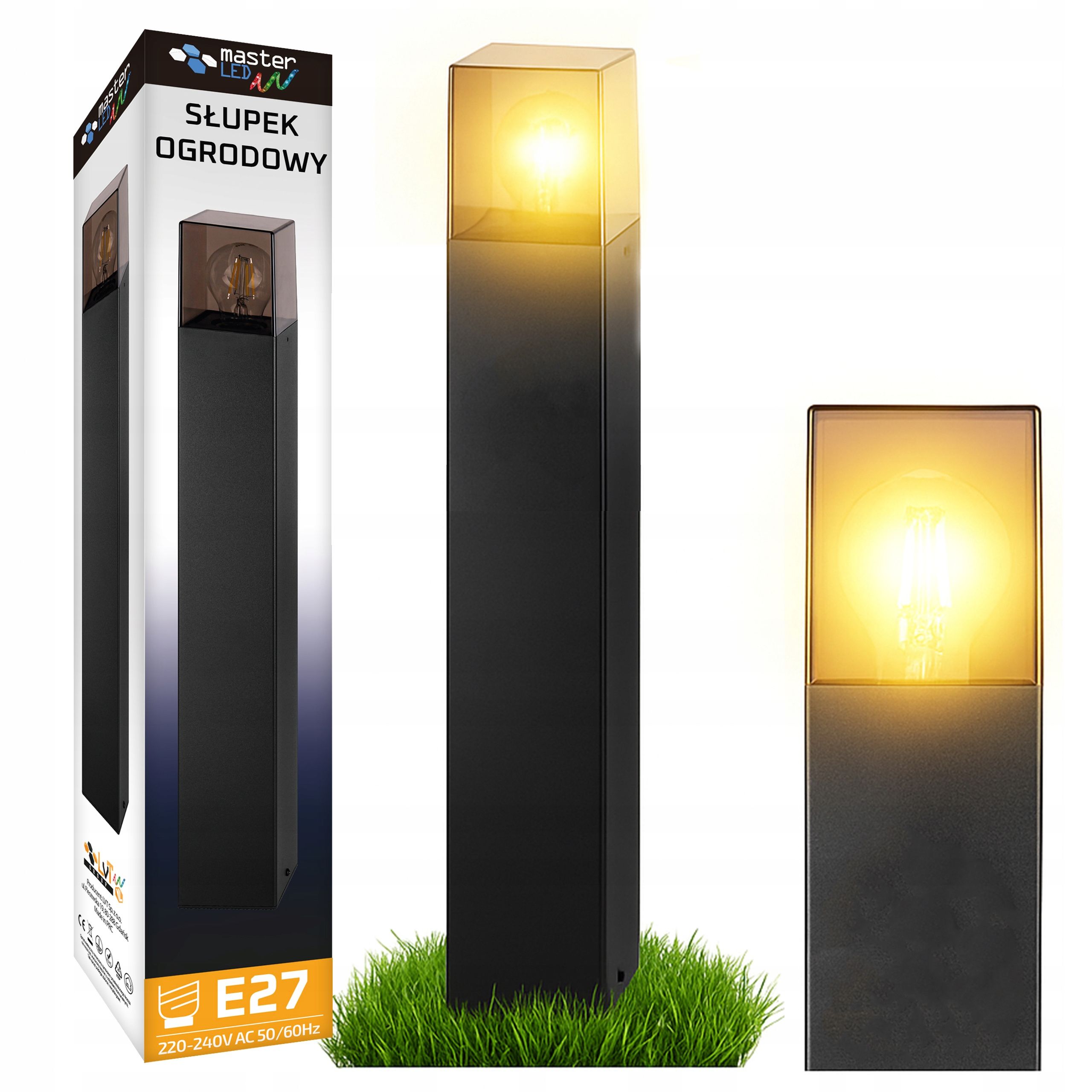  Led stojací lampa zahrada 45cm sloupec pohybový senzor zewnetrzna e27 led