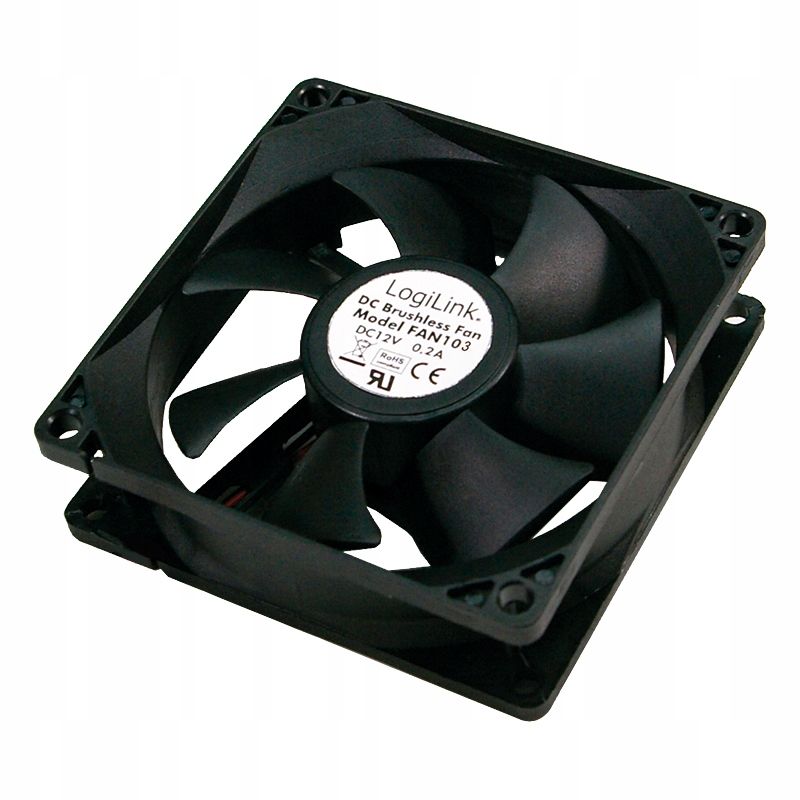  Ventilátor puzdra pc 80x80mm logilink 2500obr / min 22,4cfm tichý 19,16db