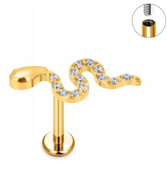  Titan náušnice labret pronikavý zirkony srdce srdce helix lobe 1,2/8