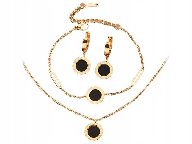  Goldschmuckset für hochzeiten gelb herz vergoldet mit weiß herzen