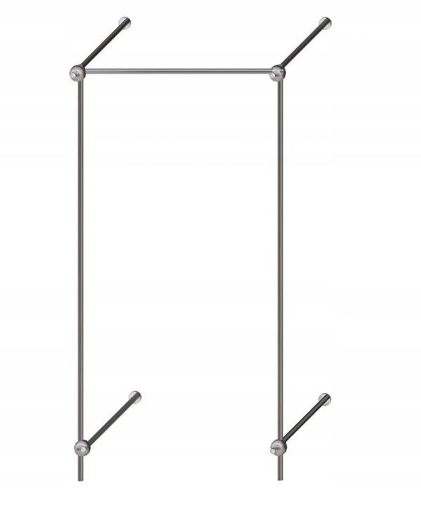  Stand with holder for clothes hangers shelf 2x1,5m