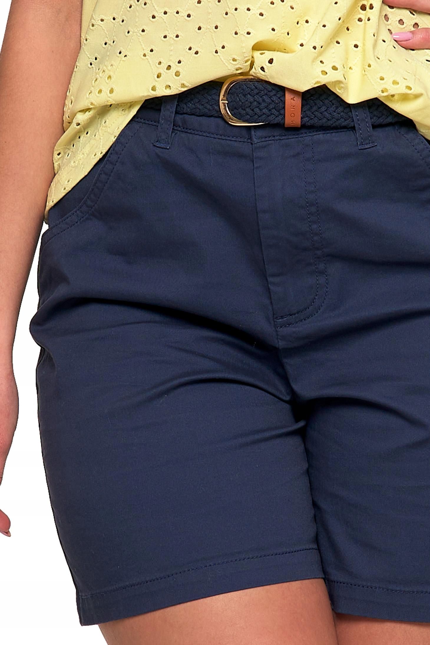  Kurz jeans damenshorts mit riemen hoch tailliert baumwolle 3501 dunkelblau xl