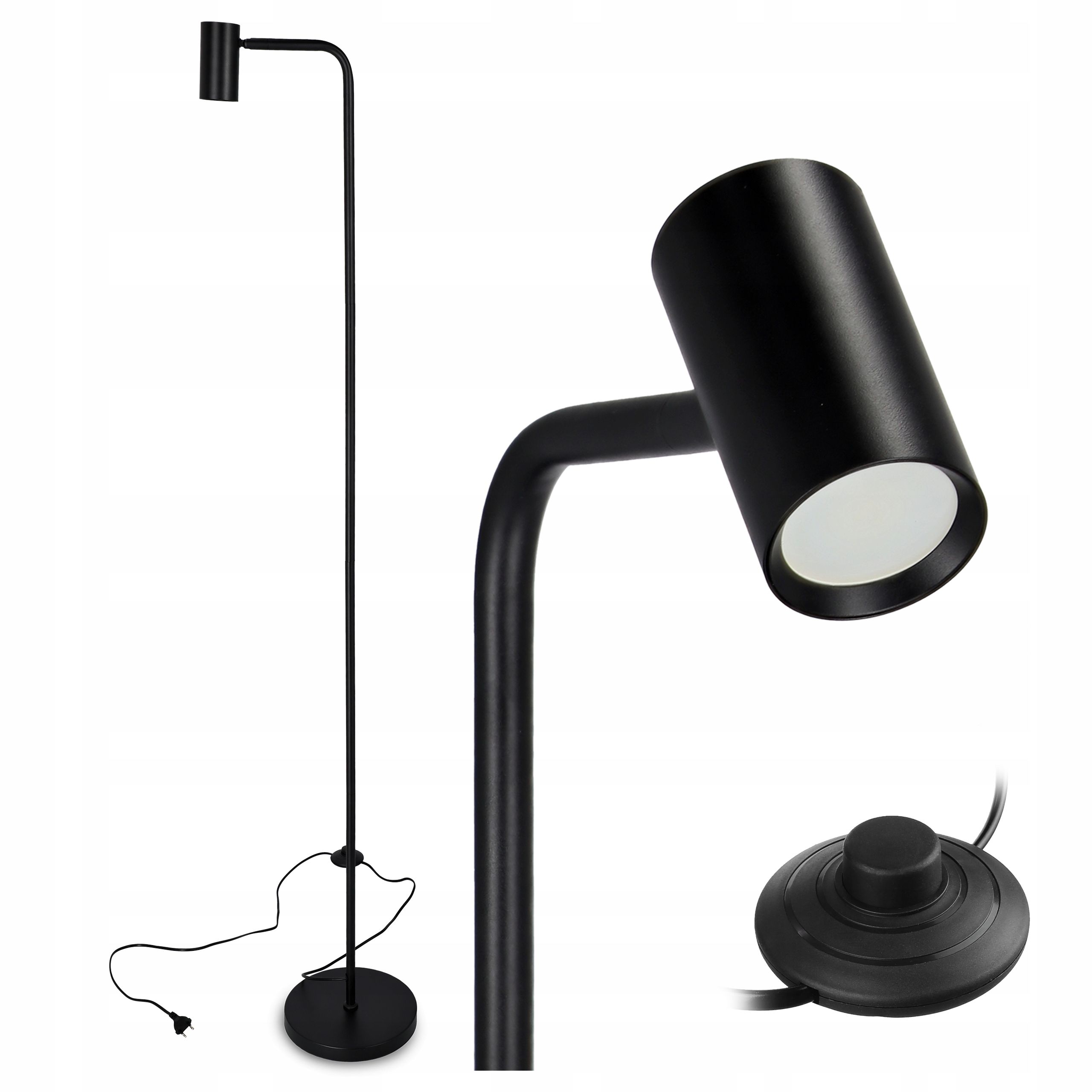  Stehleuchte led-licht zum lesen nachttisch 1x gu10 schalter 160cm
