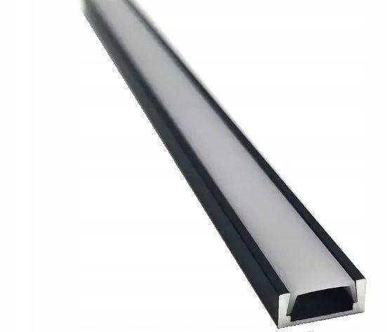  Alumiiniumprofiil led ribad must nurgeline alu 1m + kiire kapuuts