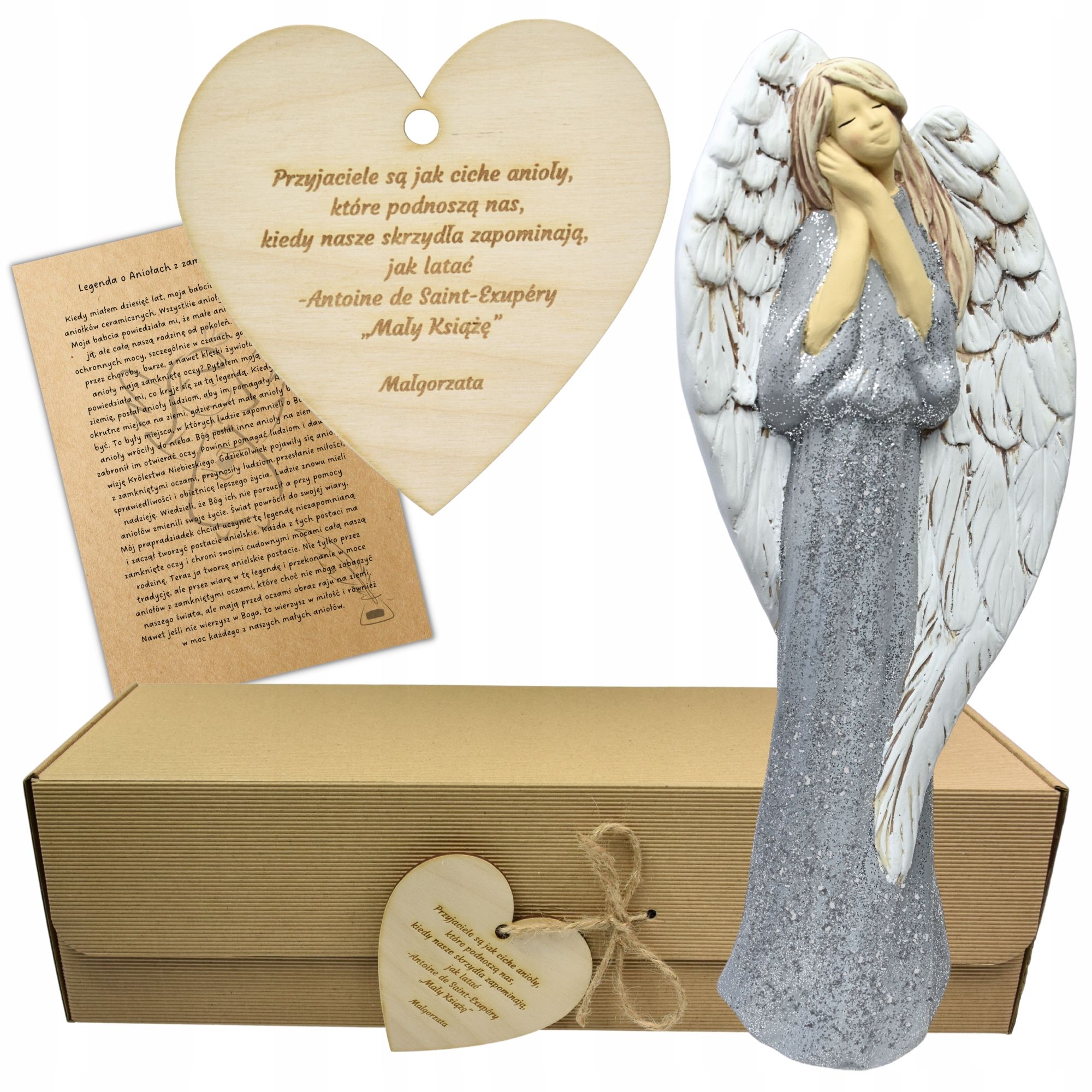  Angel figurine large adornment gift colour engraving