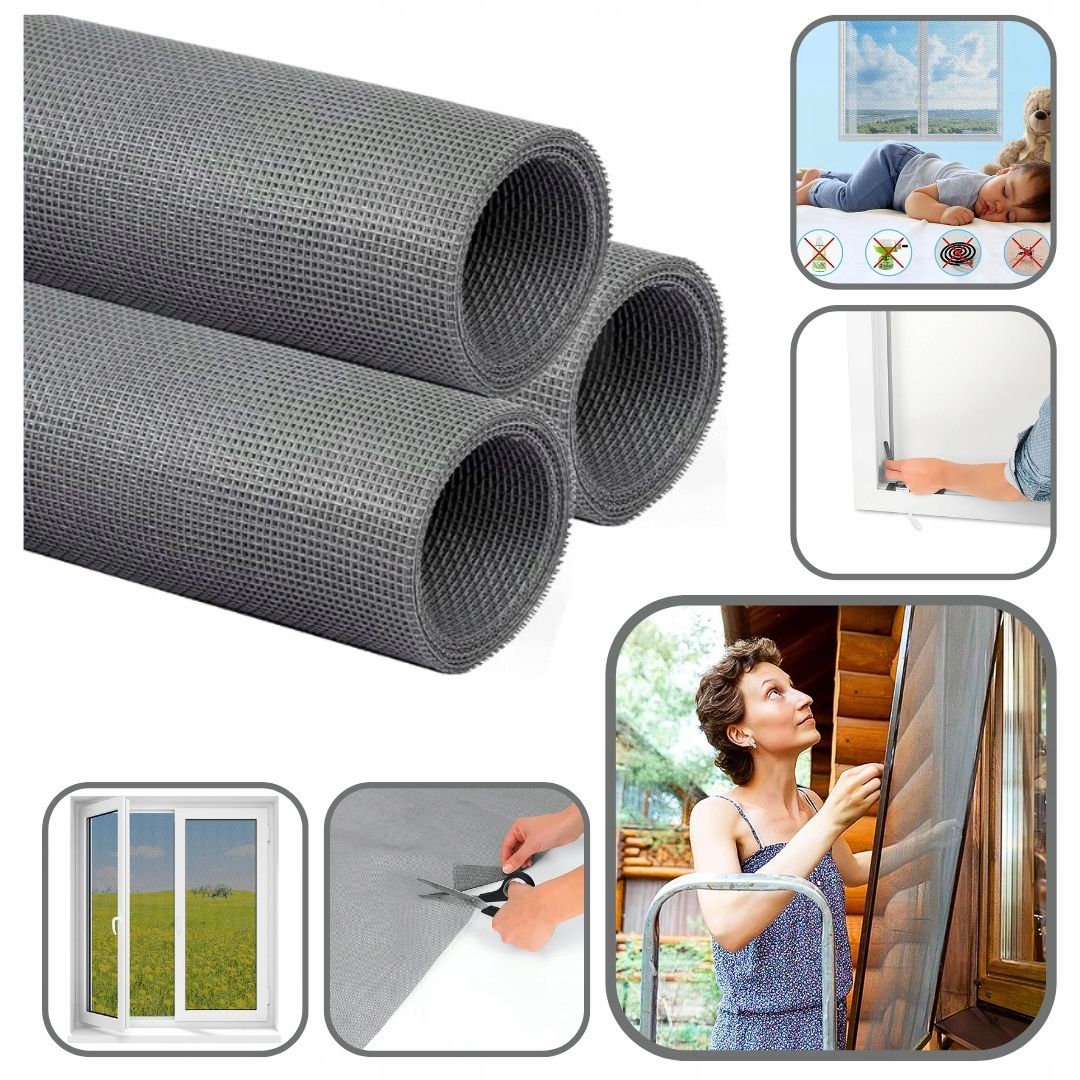  3x roller skates 120x120cm mosquito net grid for windows for the door protective - for cutting
