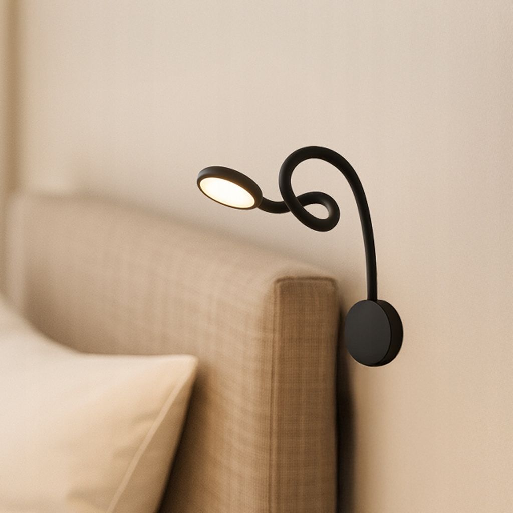  Modus soft touch čierny lampa na flexibilný držiteľ za posteľ