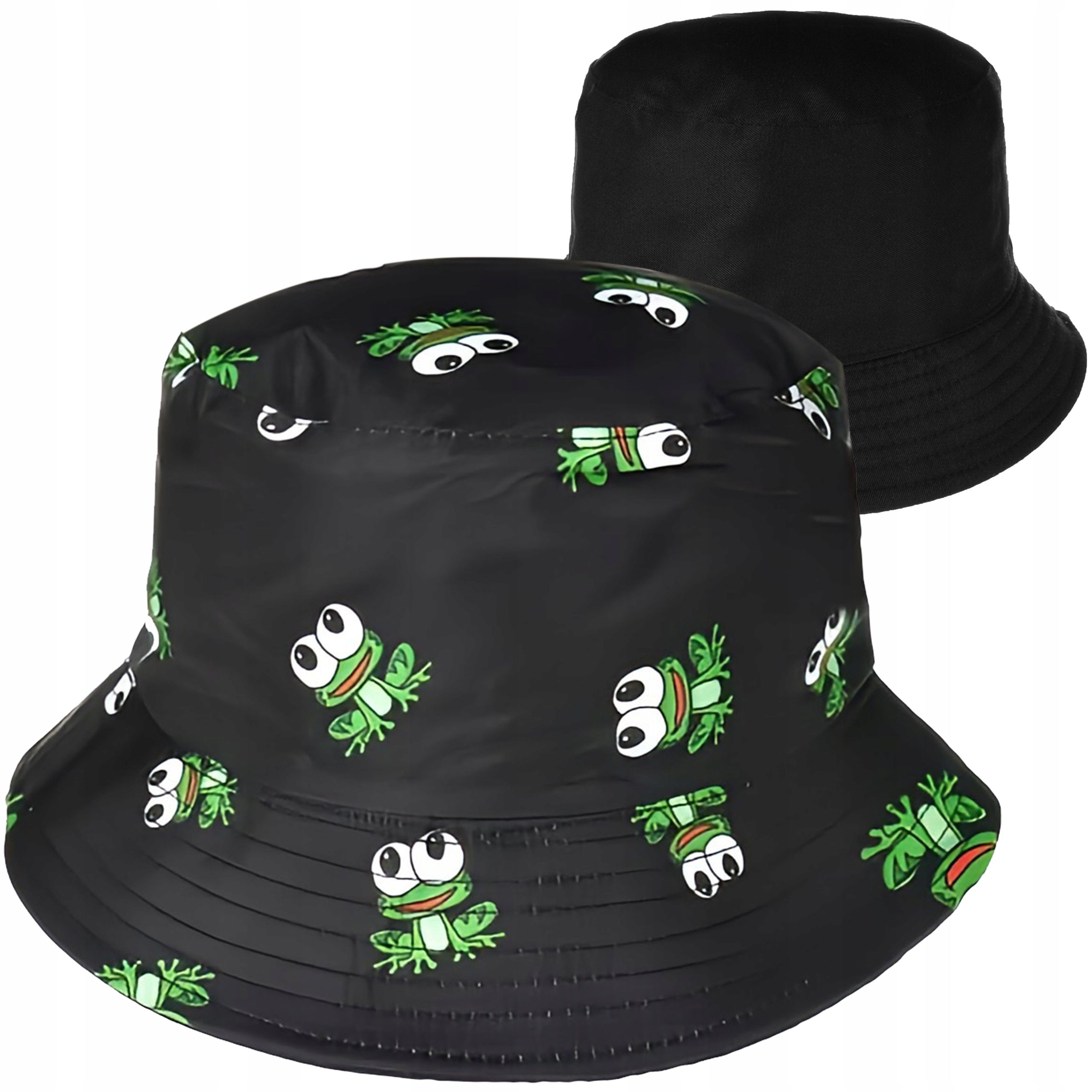  Kepurė bucket hat medvilnė su reguliavimu su skosnym rondem varlė unisize