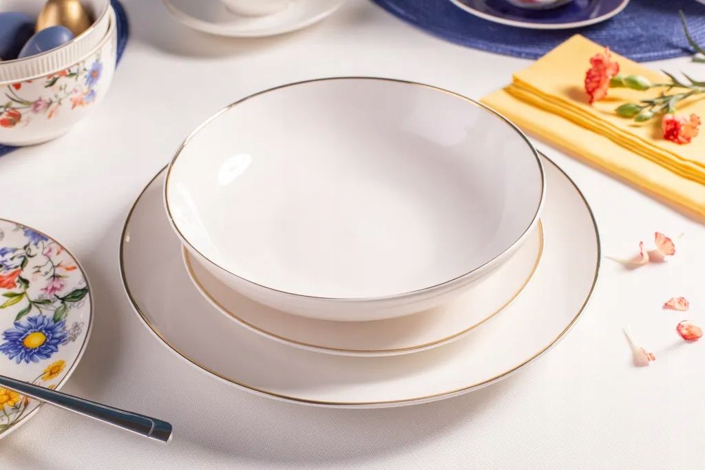  Tellerset 6 personen schüsseln platten 18 pcs. altom design reactive ivory