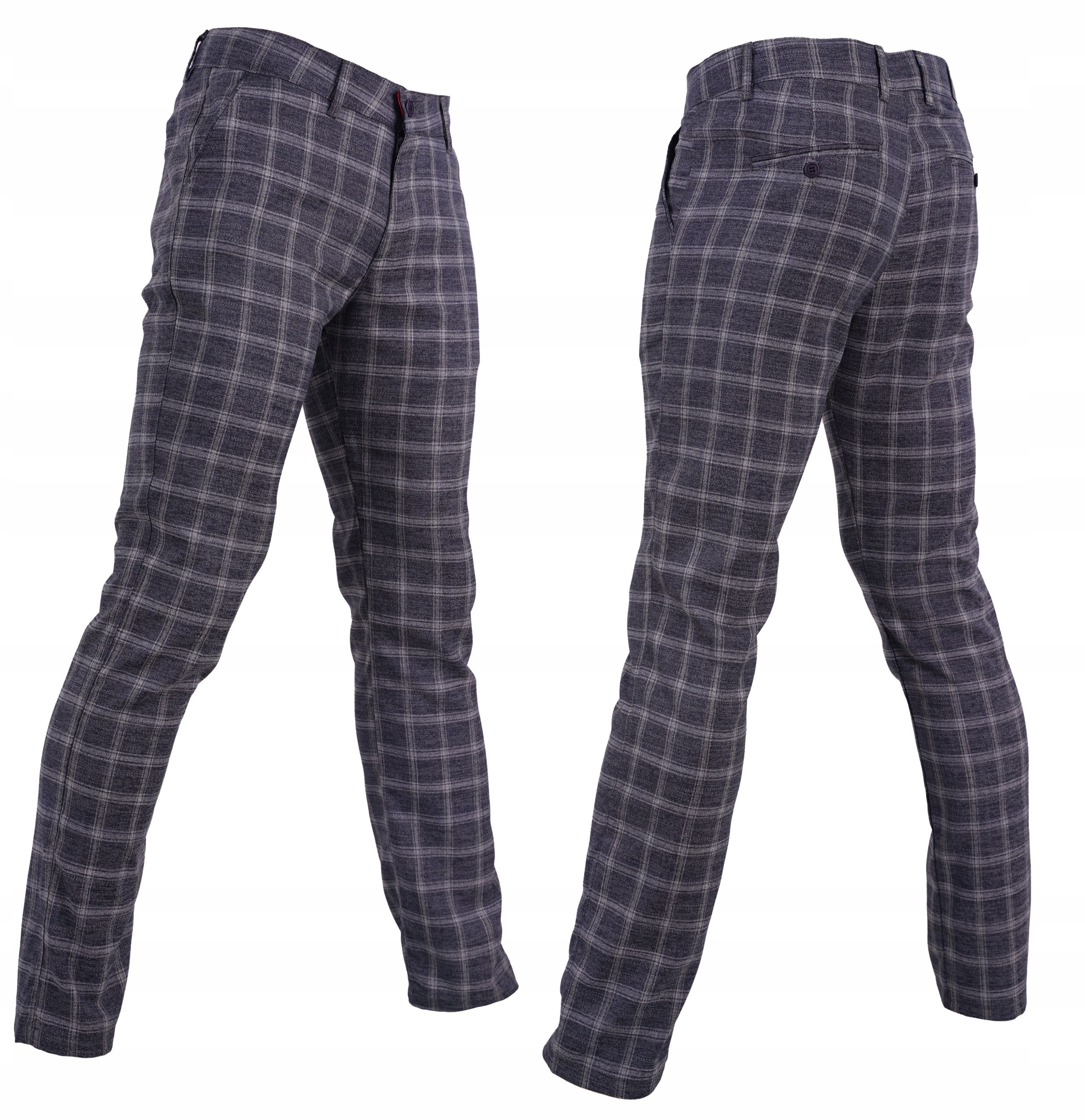 Herrenhosen kariert elegant grau 32 86-88
