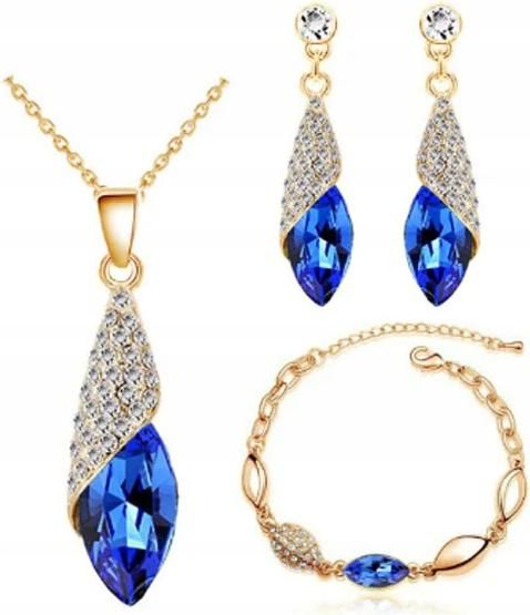  Goldschmuckset für hochzeiten gelb herz vergoldet mit weiß herzen