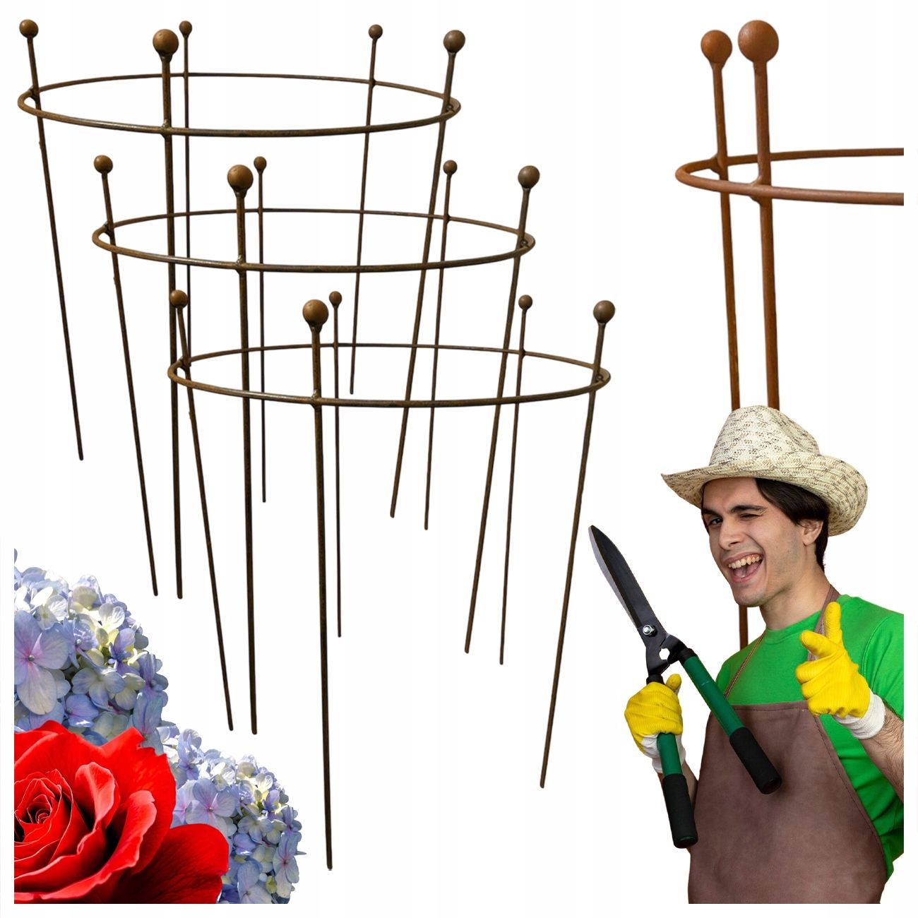  Podpora kov pro rostliny podporuje pergola obelisk žebřík 120 cm solidní