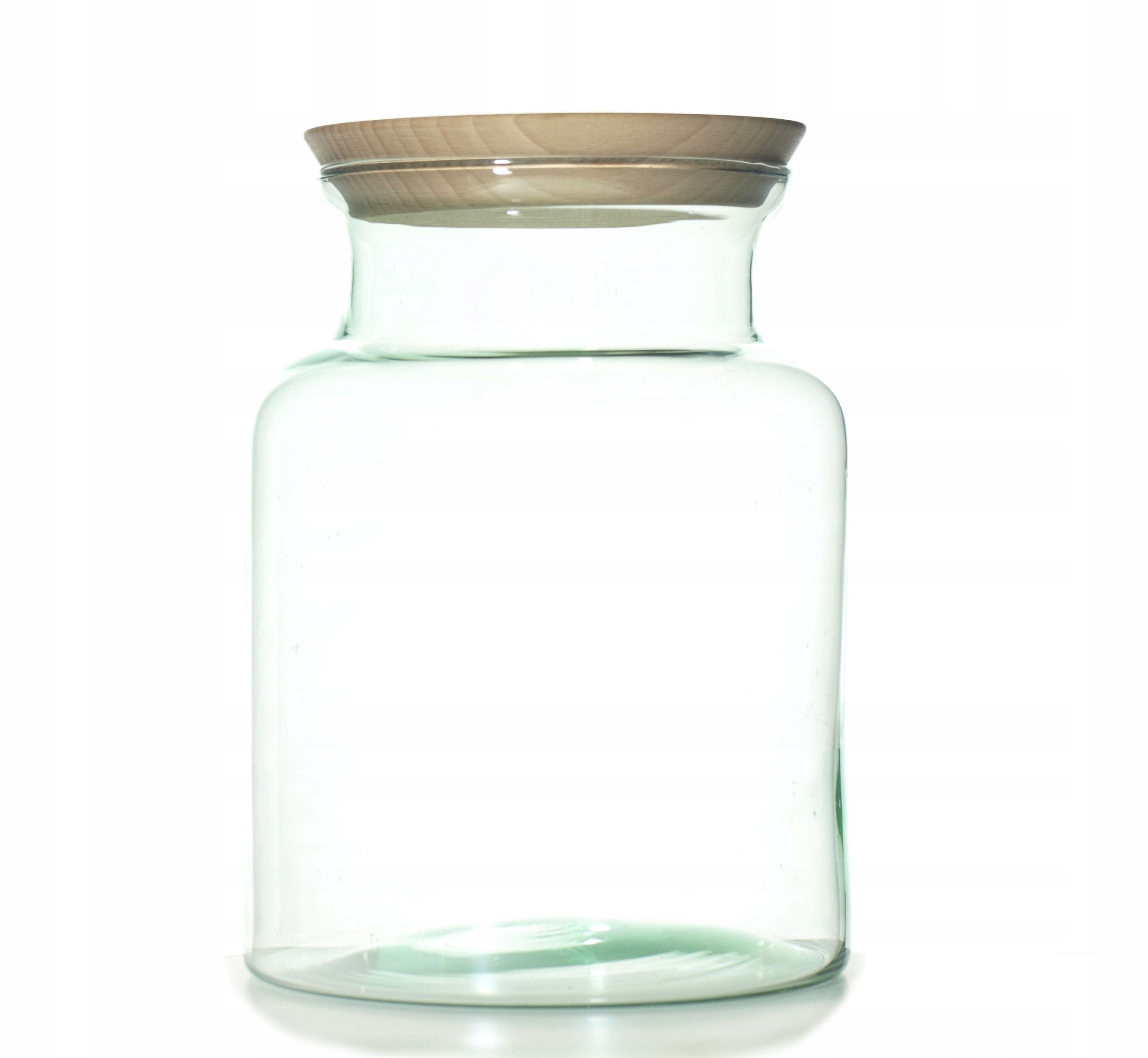  Vāze jar jar clear s-h19 cm + vāks glāze