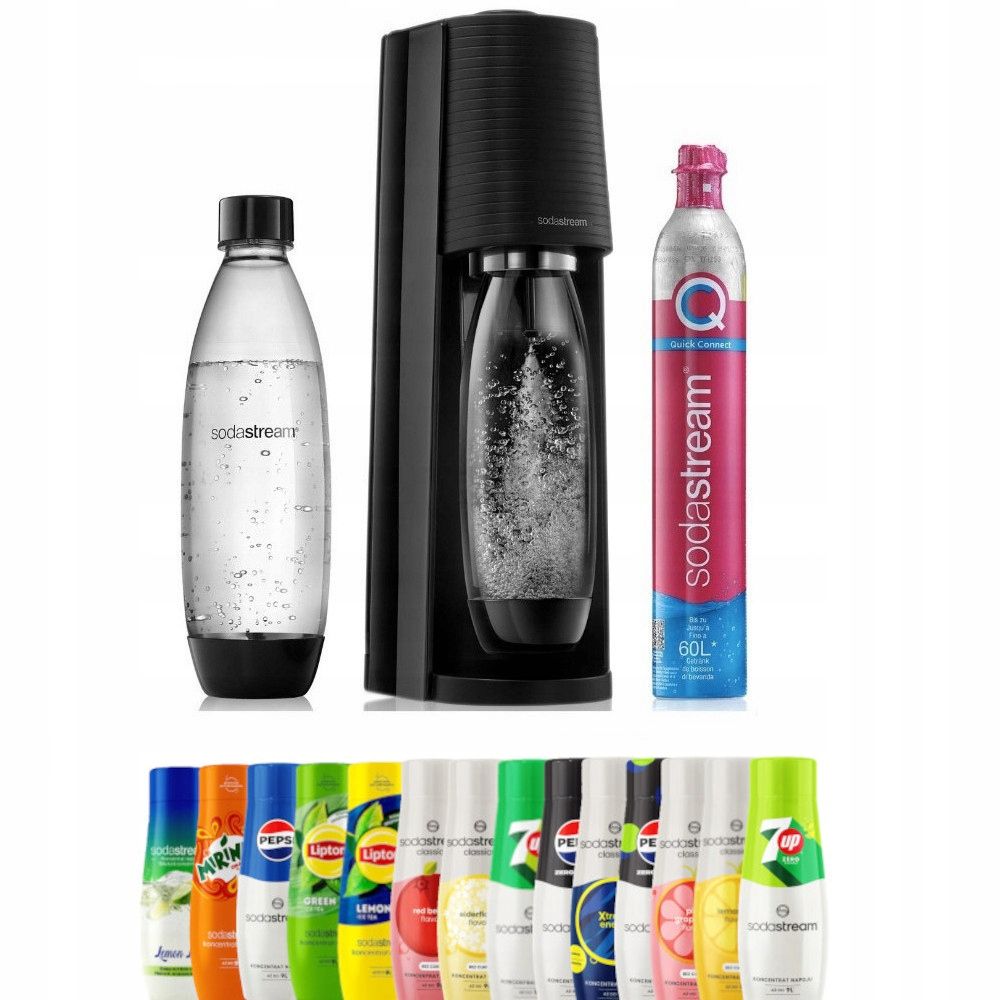  Gaseeritud joogi masin sodastream terra + 3 pudelid (2x1l + my only bottle 0,5l)