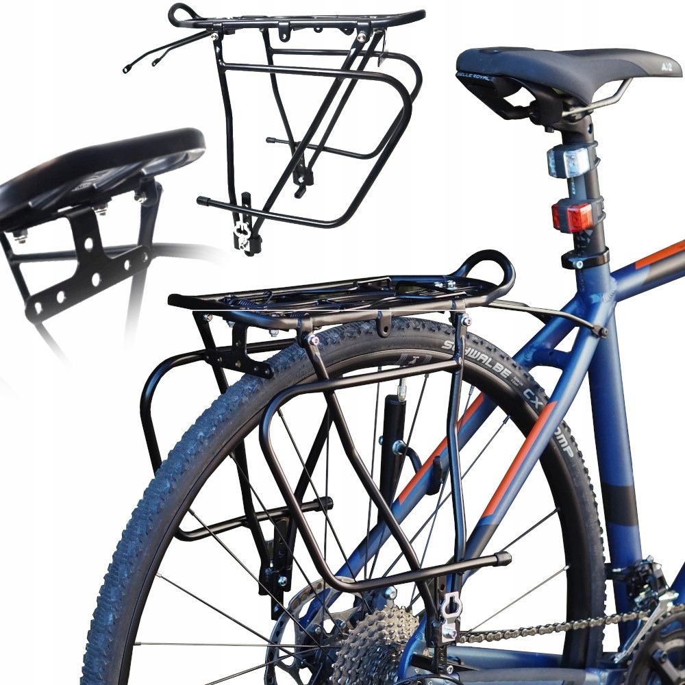 Aizmugurējais velosipēdu turētājs veloxo activerack zem groziem somas sudrabs 24-28"
