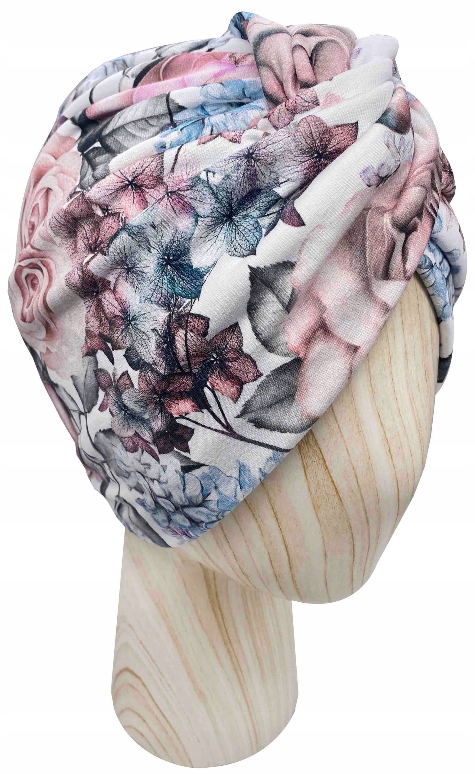  Mütze turban twist jersey baumwolle green lines onkologie
