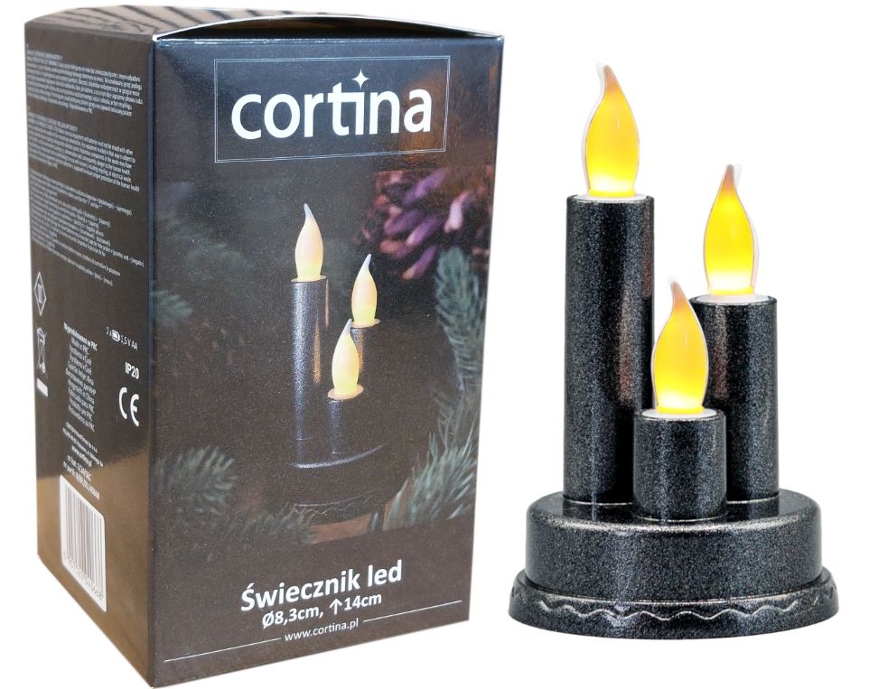  Grave candle insert led cortina moving flame 15cm 5 cm white led candle