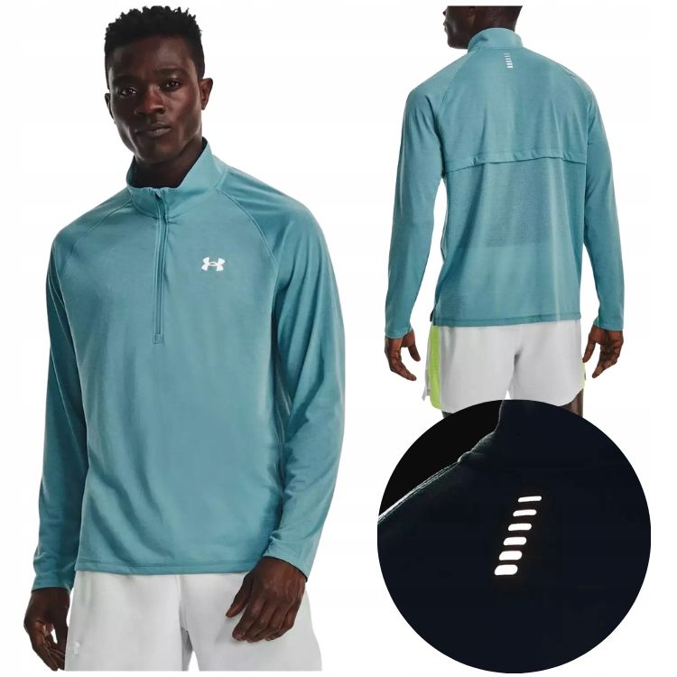  Megztinis under armour vyrų atsegama bėgimui su atšvaitais