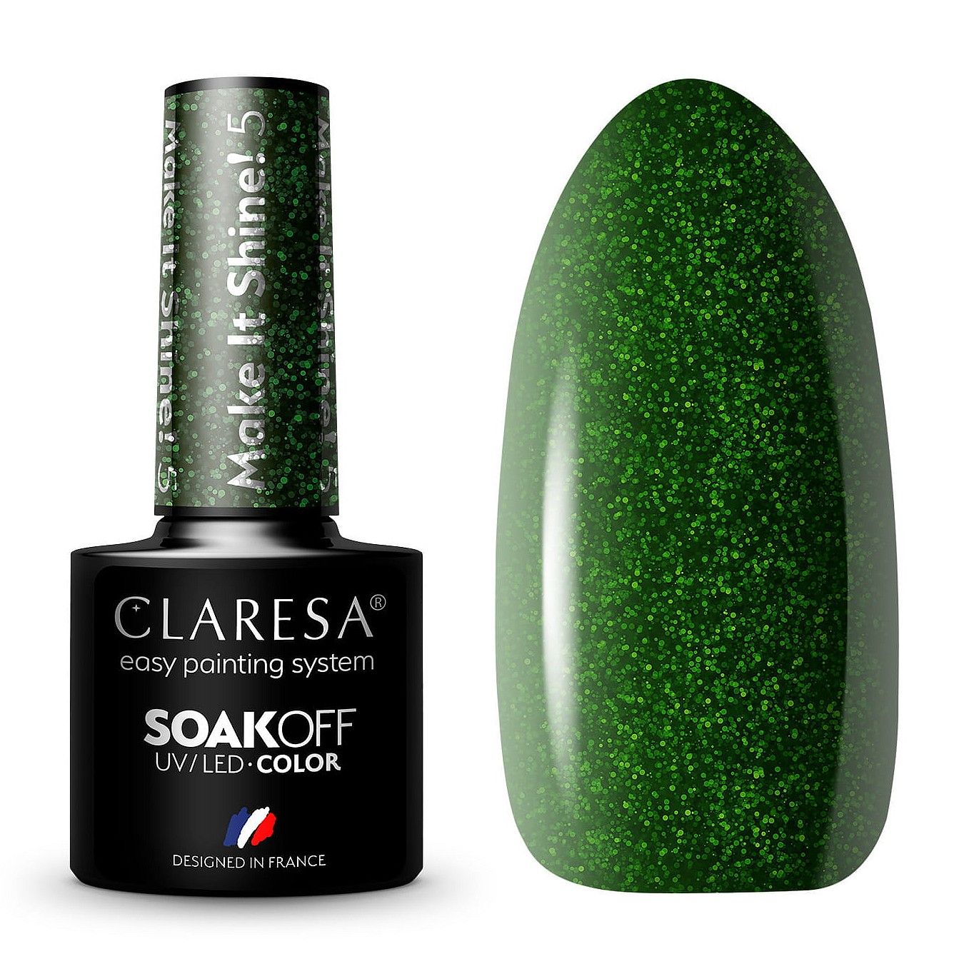 Claresa hübriid küünelakk burgundia glitter pink 554