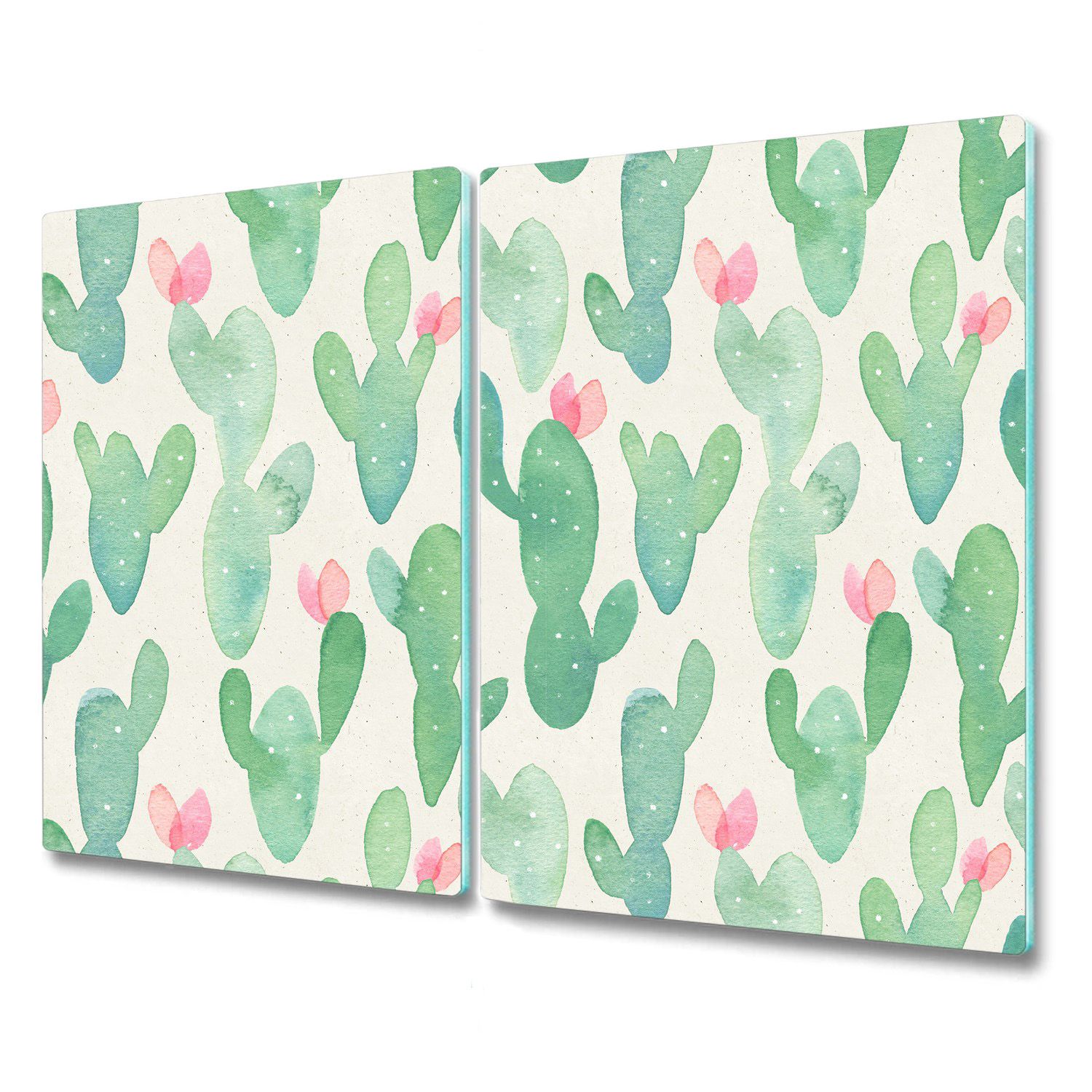  Cutting table glass painting prickly pear 2x30x52 cm