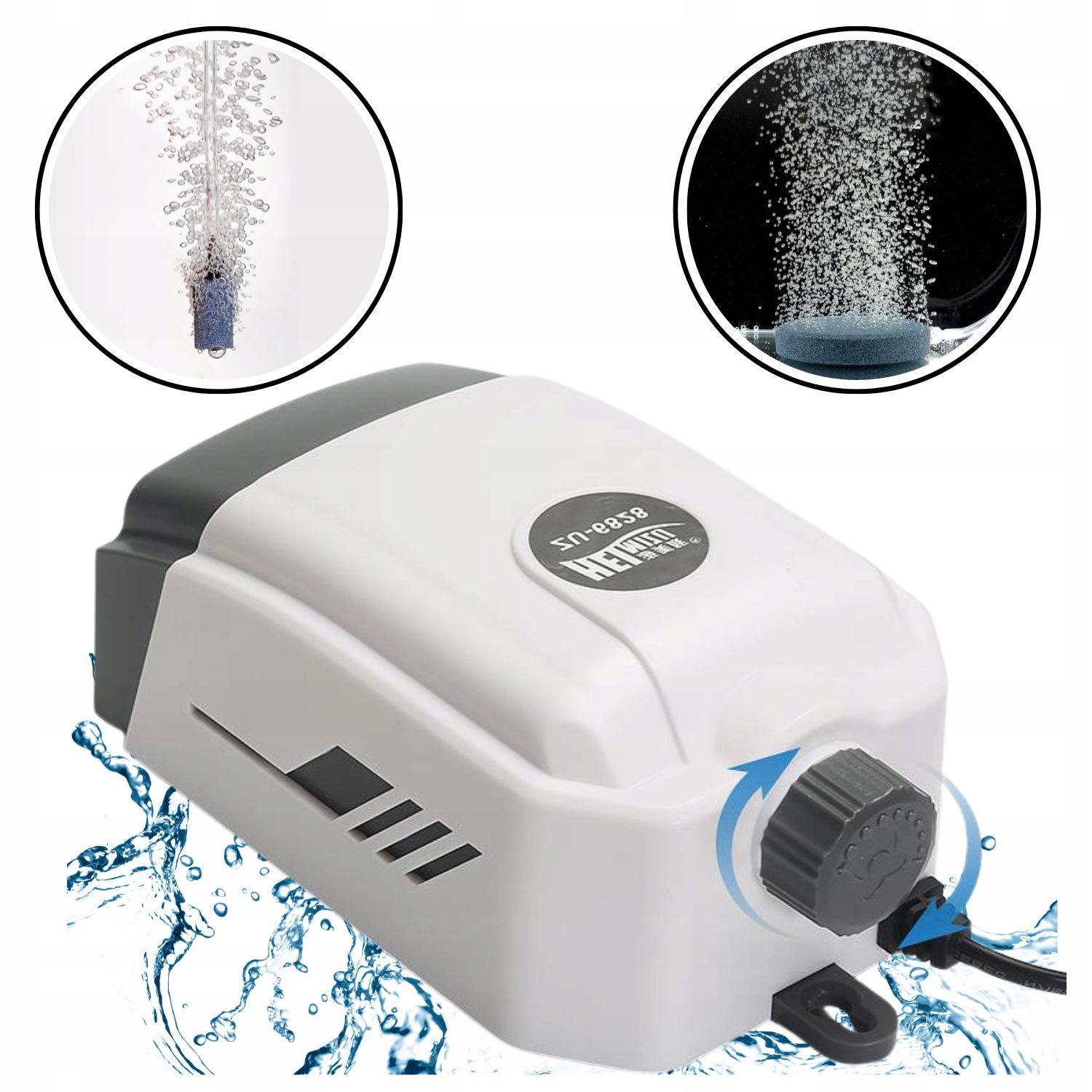  Provzdušňovač pro akvárium s regulací solidní tichý čerpadlo 100 l/h 30-80l